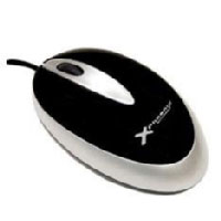 Mouse phoenix ptico negro y plata scroll PS2 (PH5016BS)
